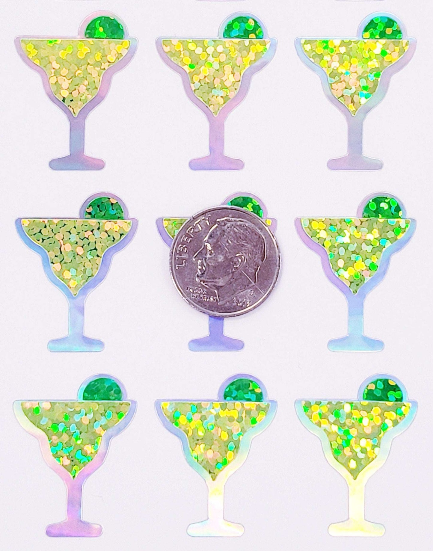 Margarita Glass Sticker Sheet, set of 30