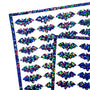 Halloween Black Bats Sticker Sheet. Set of 96 tiny black bat stickers for tumblers, calendars, journals, notebooks, teachers and crafts.