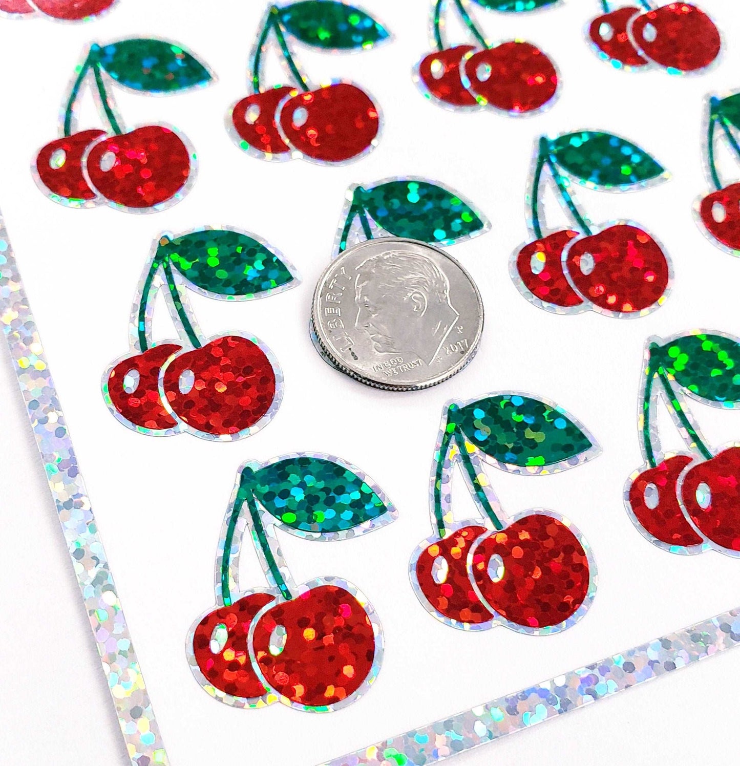 Cherry Stems Fruit Stickers