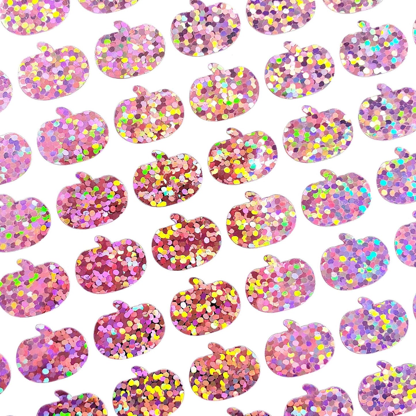 Pink Pumpkins Glitter Stickers, set of 99.