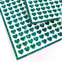 Small Green Hearts Sticker Sheet, set of 285 hearts.