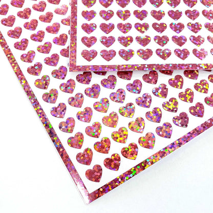 Small Light Pink Hearts Stickers
