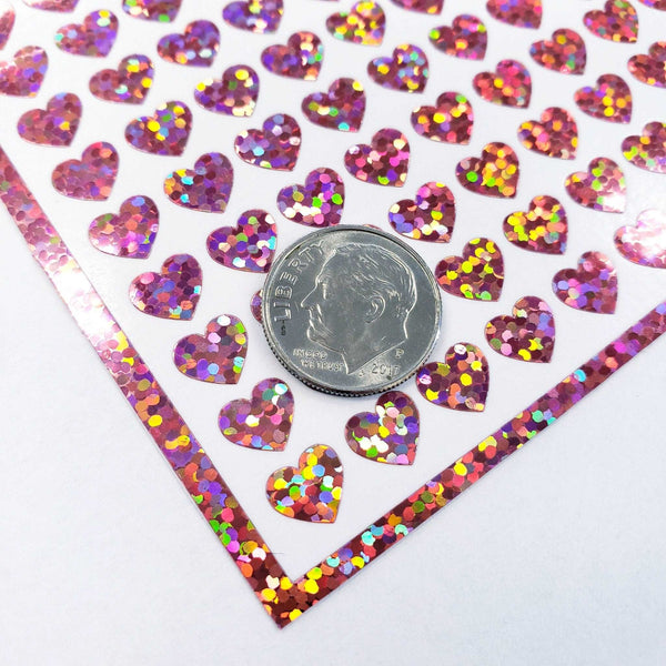 Small Light Pink Hearts Stickers