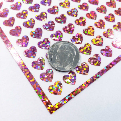 Small Light Pink Hearts Stickers