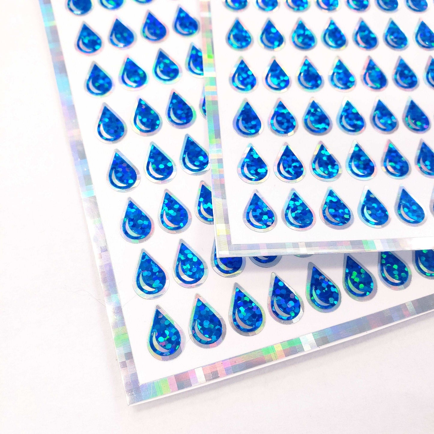 Blue Rain Drop Stickers
