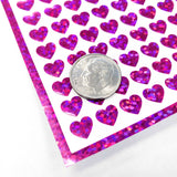 Small Hot Pink Heart Stickers