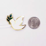 Peace Dove Stickers, set of 28 white and gold stickers for invitations, envelopes, memorial cards, planners, journals and crafts.