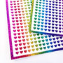 Extra Small Rainbow Heart Stickers
