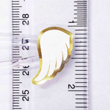Gold Angel Wing Stickers, set of 42 white and gold wing stickers for invitations, envelopes, memorial cards, planners, journals and crafts.