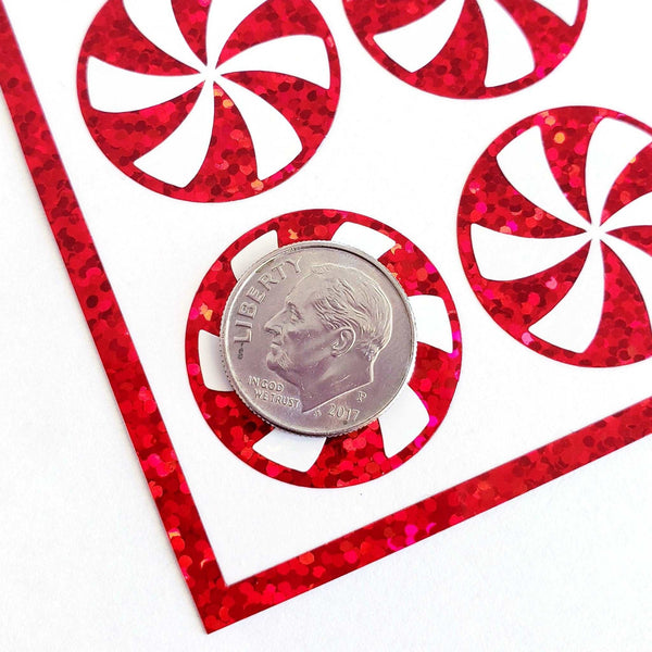 Peppermint Candy Stickers Sheet