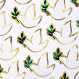 Peace Dove Stickers, set of 28 white and gold stickers for invitations, envelopes, memorial cards, planners, journals and crafts.