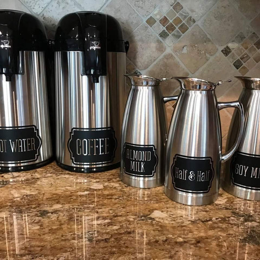 Coffee Decals, Set of 6 for carafes