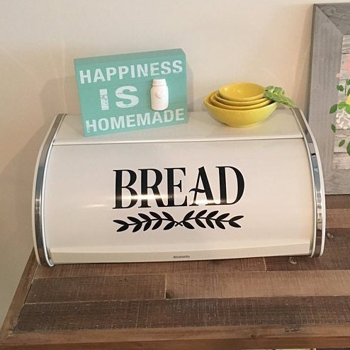 Bread Box Decal, bread box storage label, farmhouse style pantry decor, computer cut decal, bread box NOT included