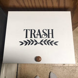 Trash Decal, Vinyl Sticker Label for Trash Can, Garbage Barrel Decal, Trash Vinyl Decal, Trash and Recycle Bin Label, Trash Sign, DECAL ONLY