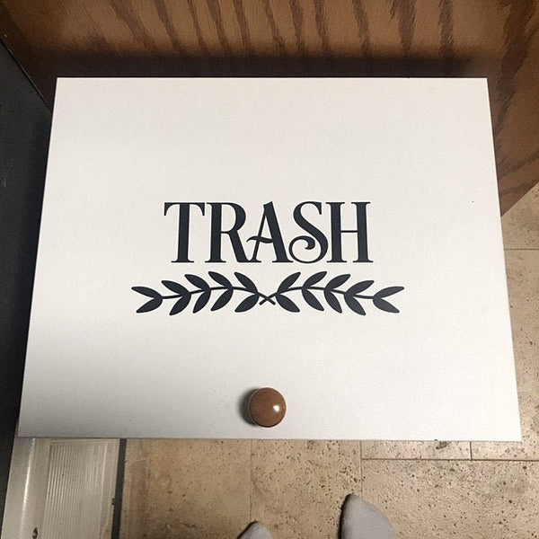 Trash Decal, Vinyl Sticker Label for Trash Can, Garbage Barrel Decal, Trash Vinyl Decal, Trash and Recycle Bin Label, Trash Sign, DECAL ONLY