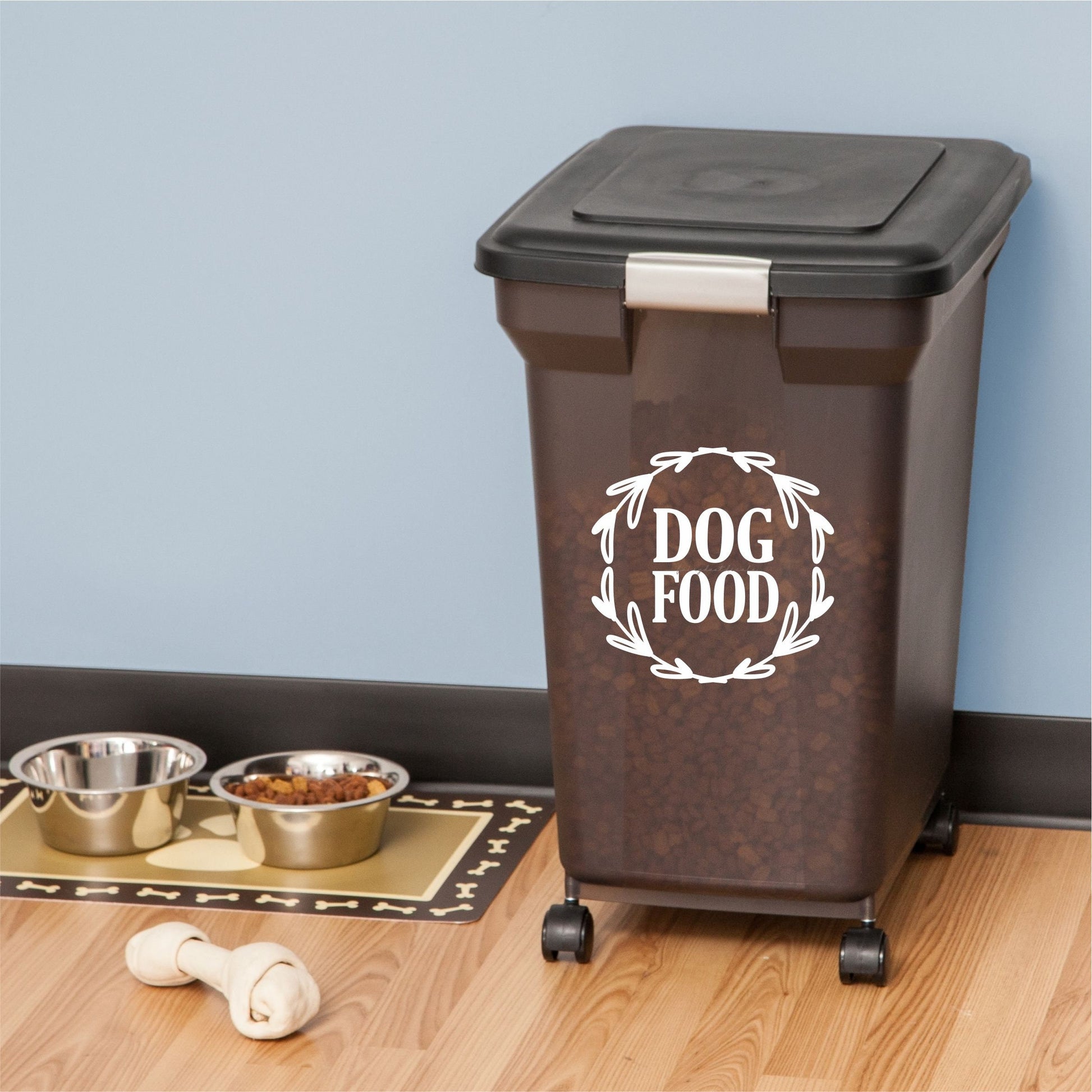 Dog Food Decal, computer cut vinyl sticker, pet dry food storage label, organized home pantry, dog food container decal