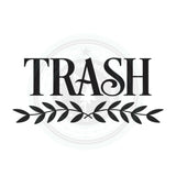 Trash Decal, Vinyl Sticker Label for Trash Can, Garbage Barrel Decal, Trash Vinyl Decal, Trash and Recycle Bin Label, Trash Sign, DECAL ONLY