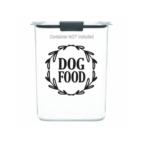 Dog Food Decal, computer cut vinyl sticker, pet dry food storage label, organized home pantry, dog food container decal