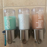 Shampoo Conditioner Body Wash Label Set, soap dispenser bottle vinyl decals