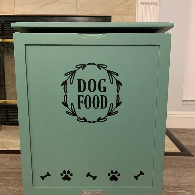 Dog Food Decal, computer cut vinyl sticker, pet dry food storage label, organized home pantry, dog food container decal