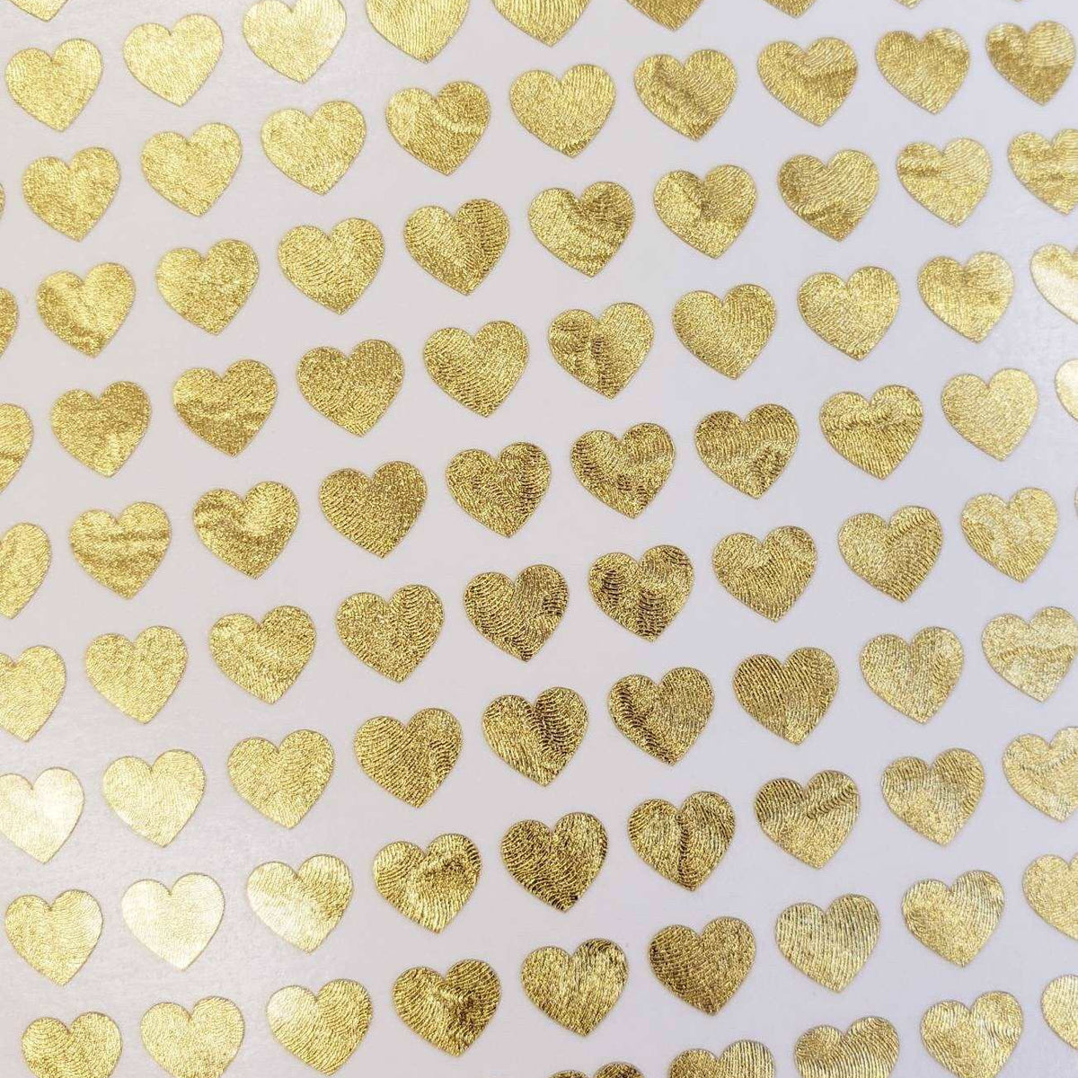 Gold Heart Stickers, set of 285 hearts, gloss metallic gold heart vinyl decals, wedding meal choice stickers, adhesive vinyl hearts