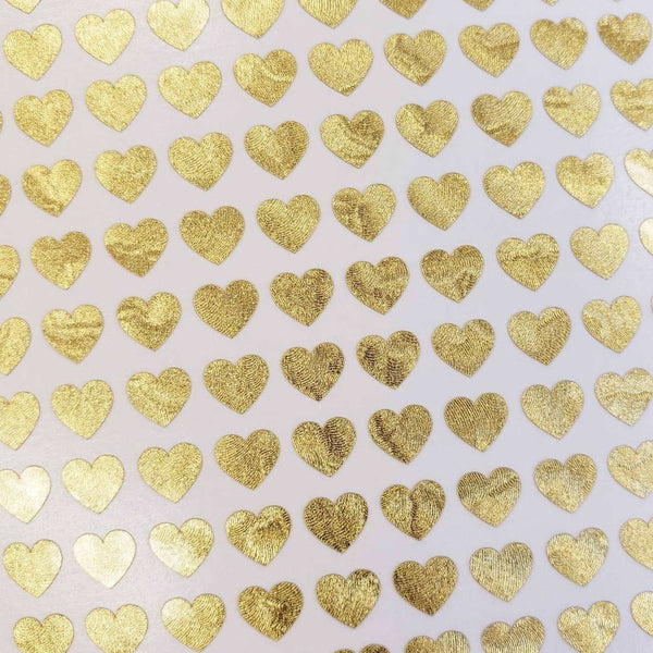 Gold Heart Stickers, set of 285 hearts, gloss metallic gold heart vinyl decals, wedding meal choice stickers, adhesive vinyl hearts