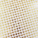 Gold Heart Stickers, set of 285 hearts, gloss metallic gold heart vinyl decals, wedding meal choice stickers, adhesive vinyl hearts