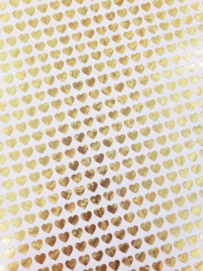 Gold Heart Stickers, set of 285 hearts, gloss metallic gold heart vinyl decals, wedding meal choice stickers, adhesive vinyl hearts