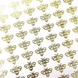small gold honeybee stickers