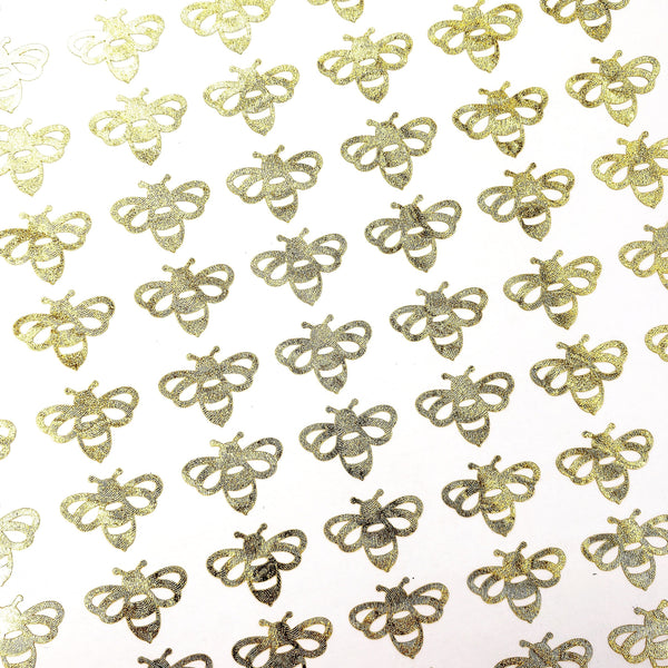 small gold honeybee stickers