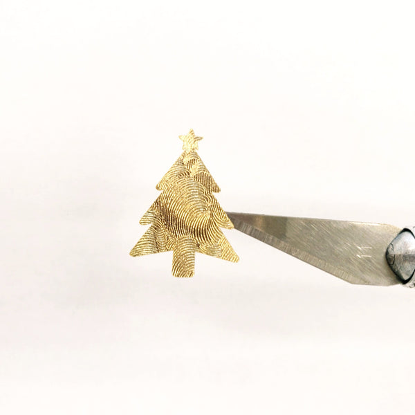 Gold Christmas Tree Stickers