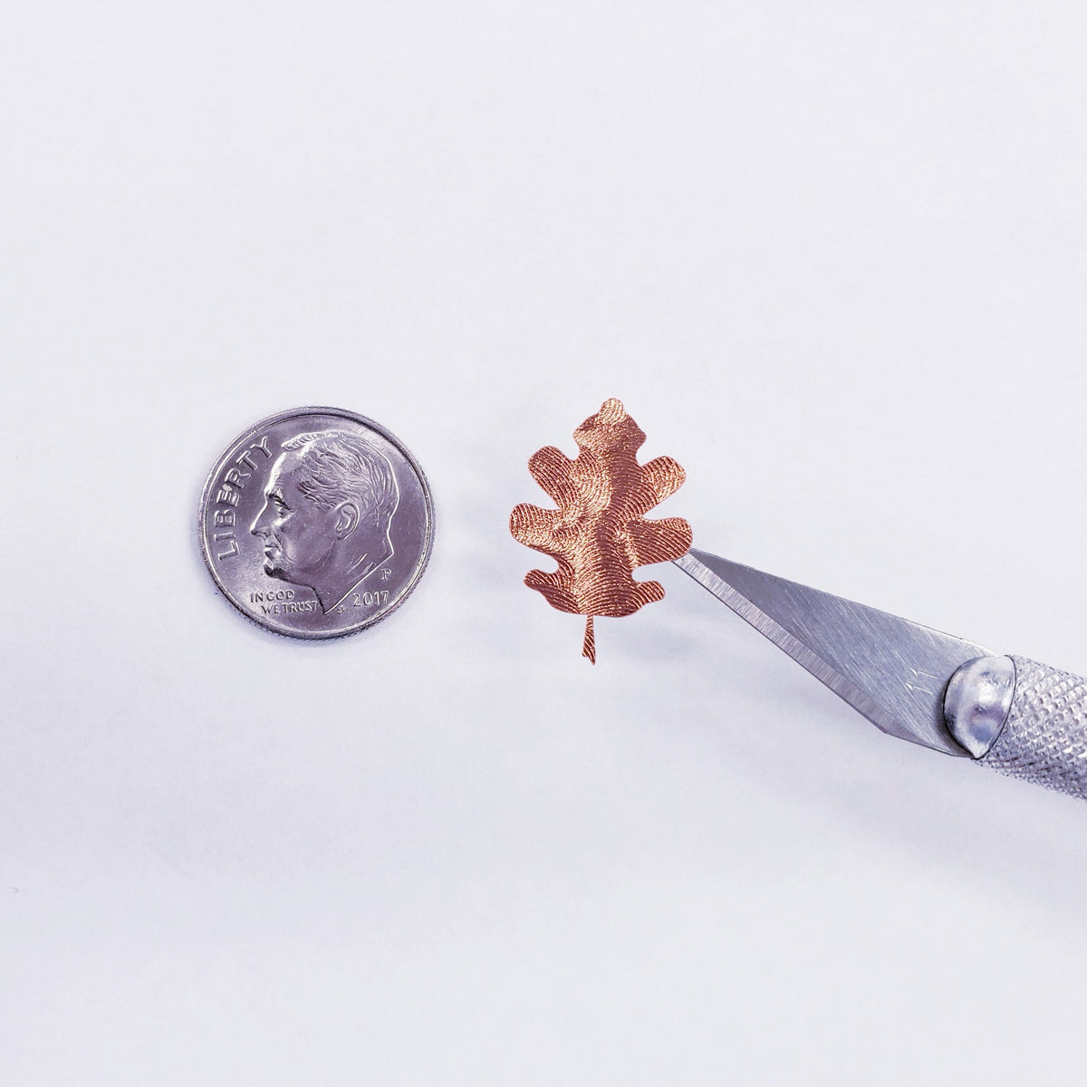 Copper Oak Leaf Stickers