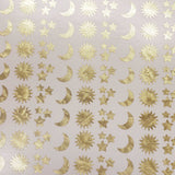 gold sun moon and stars stickers