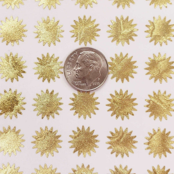 Gold Sun Stickers