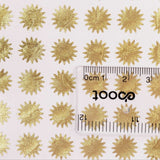 Gold Sun Stickers