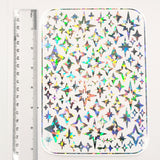 Mid Century Style Starburst Stickers, set of 100+ peel and stick kiss cut star stickers for cards, crafts, envelopes, laptops and journals