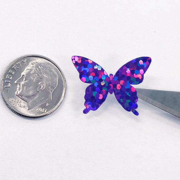 Purple Butterfly Stickers, set of 25