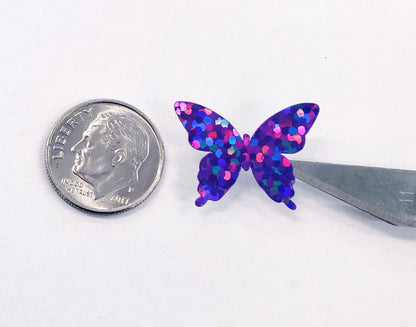Purple Butterfly Stickers, set of 25