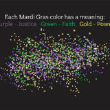 Mardi Gras Bead Stickers, set of 16 multi color sparkly faux rhinestone vinyl decal embellishments for envelopes, scrapbooks and glasses.