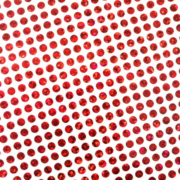 Extra Small Red Glitter Dot Stickers. Set of 750 micro sized red dots for daily journals, planners, period trackers, calendars and crafts.