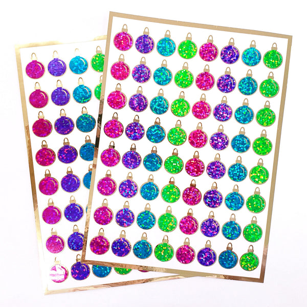 Christmas Ornaments Stickers - brights
