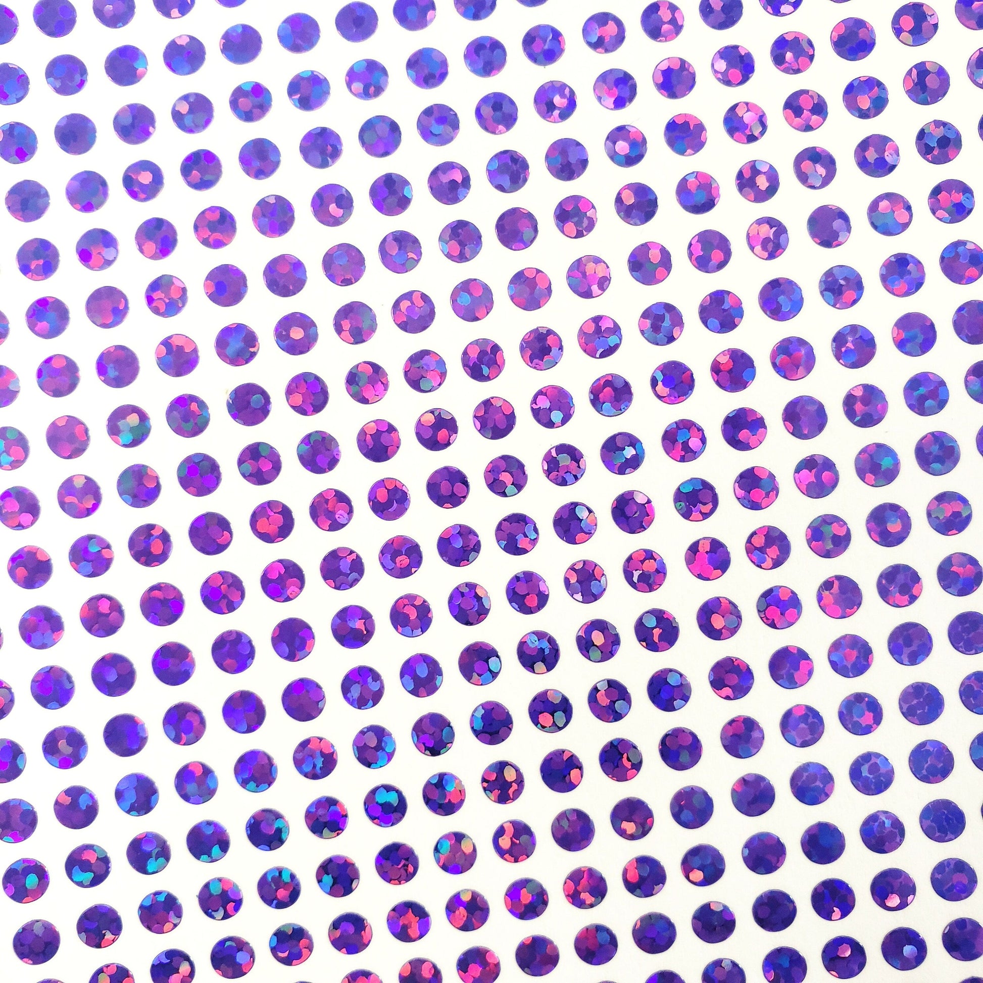 Extra Small Purple Dot Stickers, set of 750 micro sized purple glitter dots for daily journals, planners, trackers, calendars and crafts.
