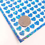 Small Light Blue Hearts Stickers