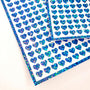 Small Light Blue Hearts Stickers