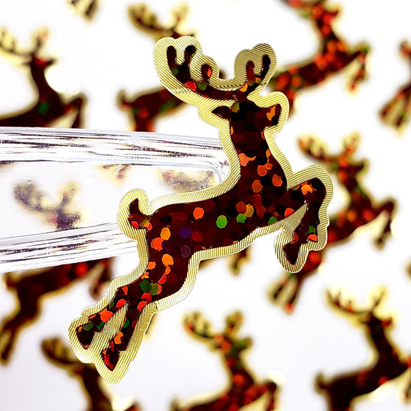 Christmas Reindeer Stickers, set of 24