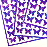 Purple Butterfly Stickers, set of 25