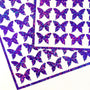 Purple Butterfly Stickers, set of 25
