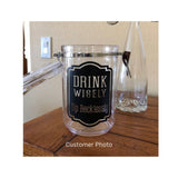 Tip Jar Decal, tip money canister label, bartender cocktail waitress gift, tip jar vinyl decal, drink wisely tip recklessly, DECAL ONLY