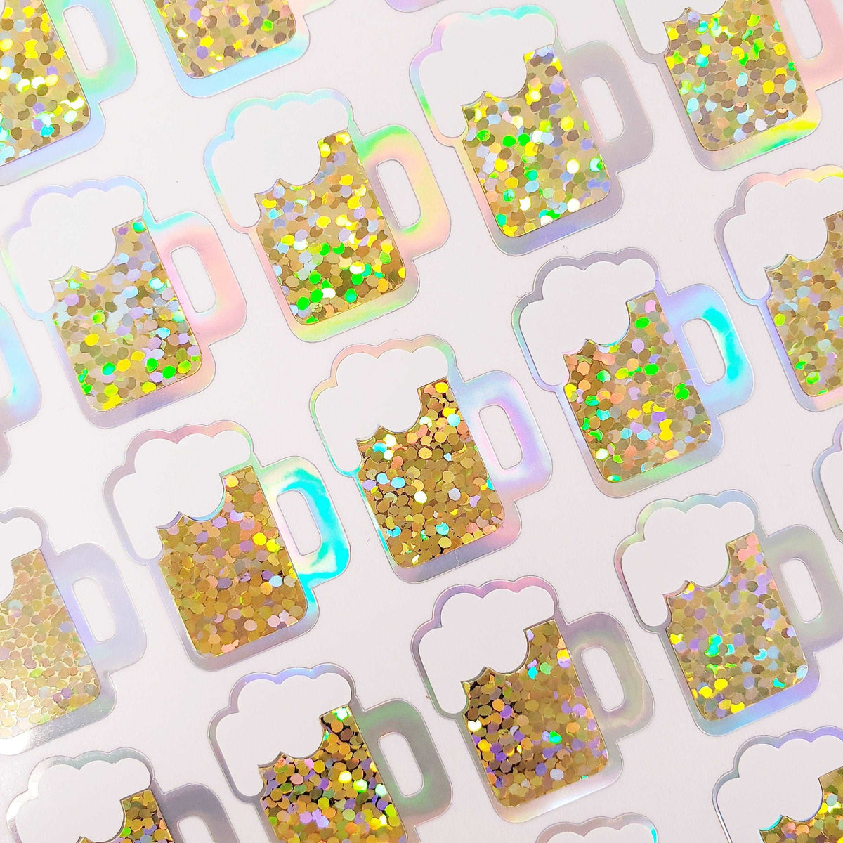 Beer Stickers, set of 42 mugs of beer, cold drink stickers for football parties, college tailgates, planners, journals and scrapbook pages.