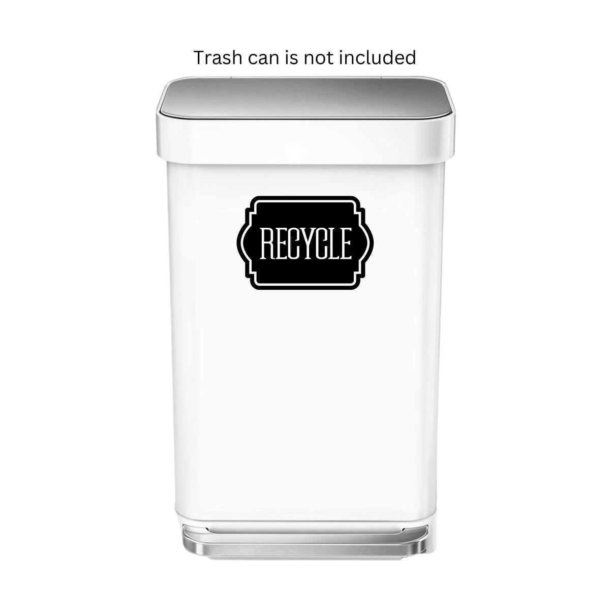 Recycle Decal, Sticker for garbage barrel, vinyl decal for trash can, recycling tote decal, eco friendly, zero waste